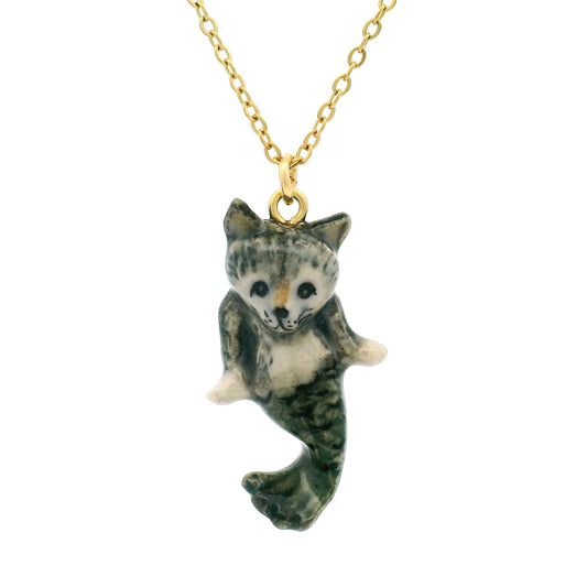 Porcelain Cat-Fish Pendant