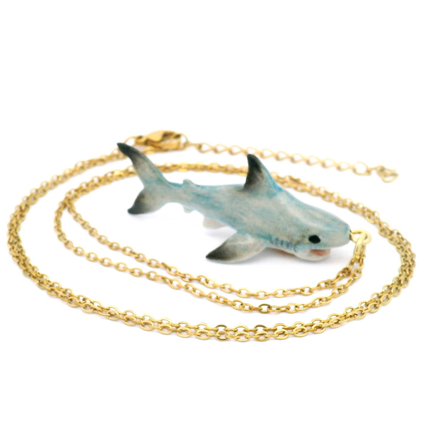 Porcelain Shark Pendant