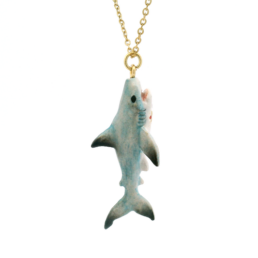 Porcelain Shark Pendant