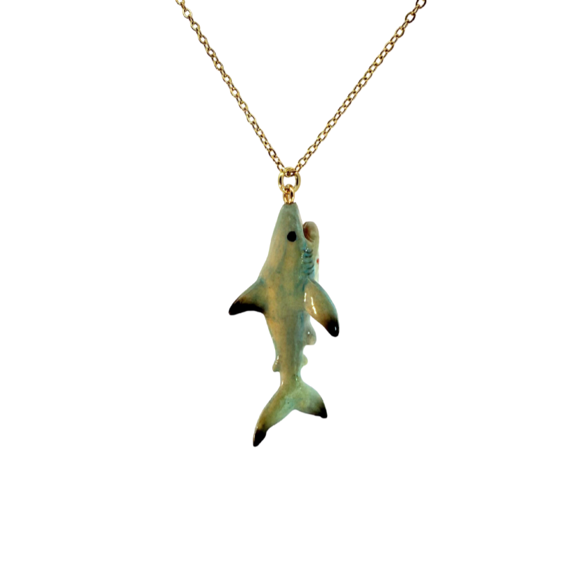 Porcelain Shark Pendant