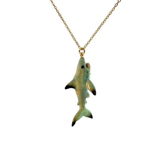 Porcelain Shark Pendant