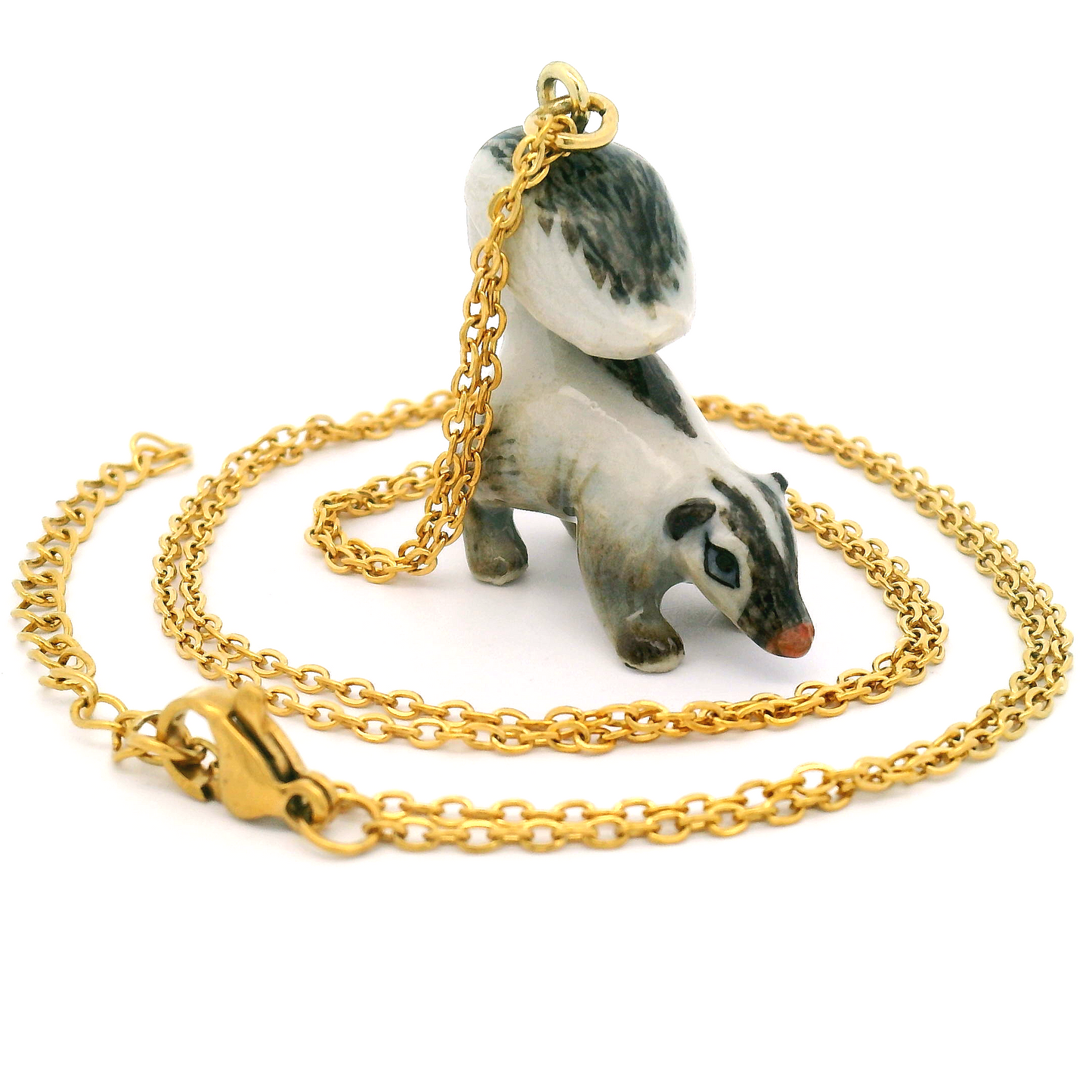Porcelain Skunk Pendant