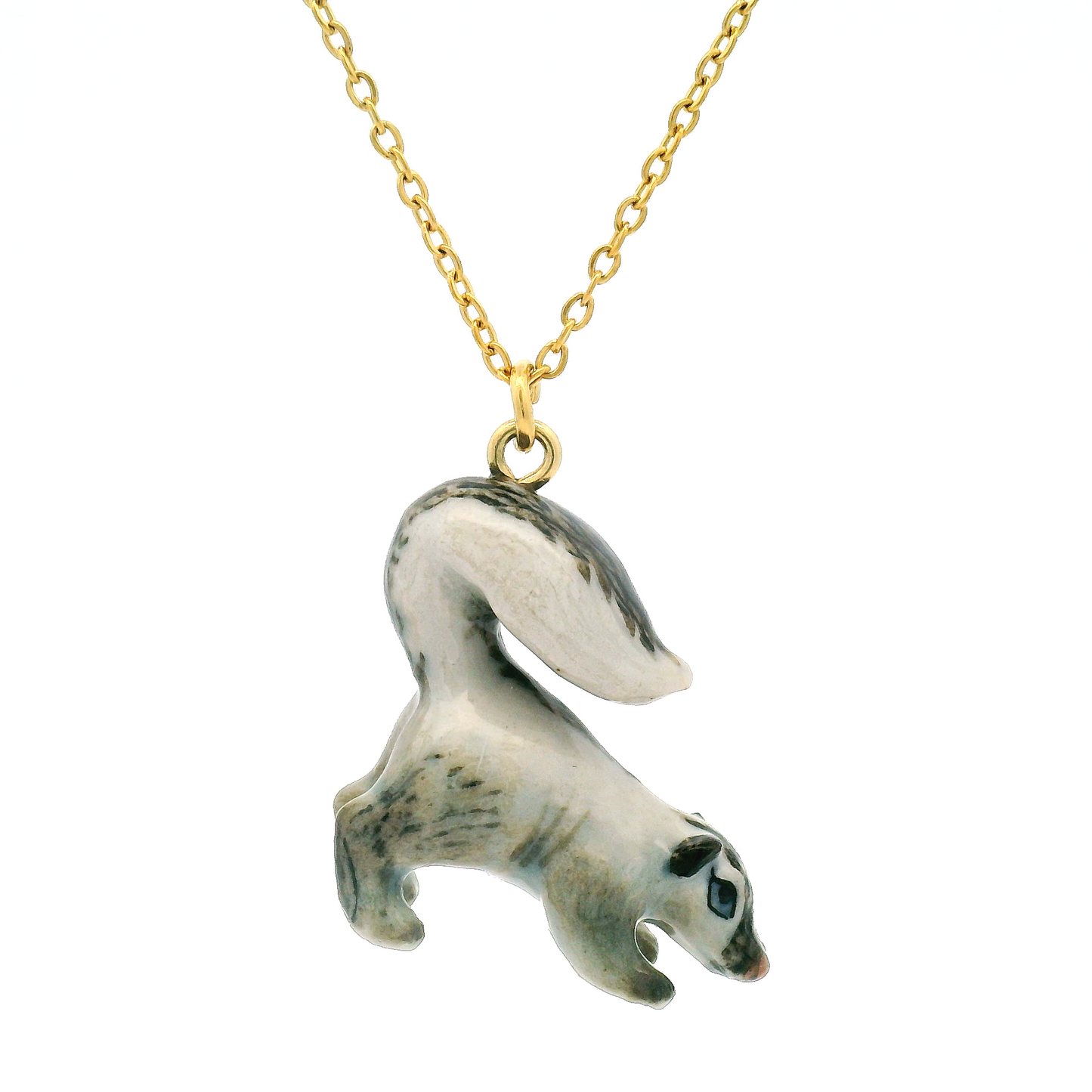 Porcelain Skunk Pendant