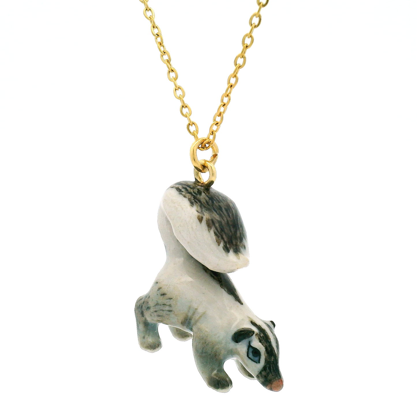 Porcelain Skunk Pendant