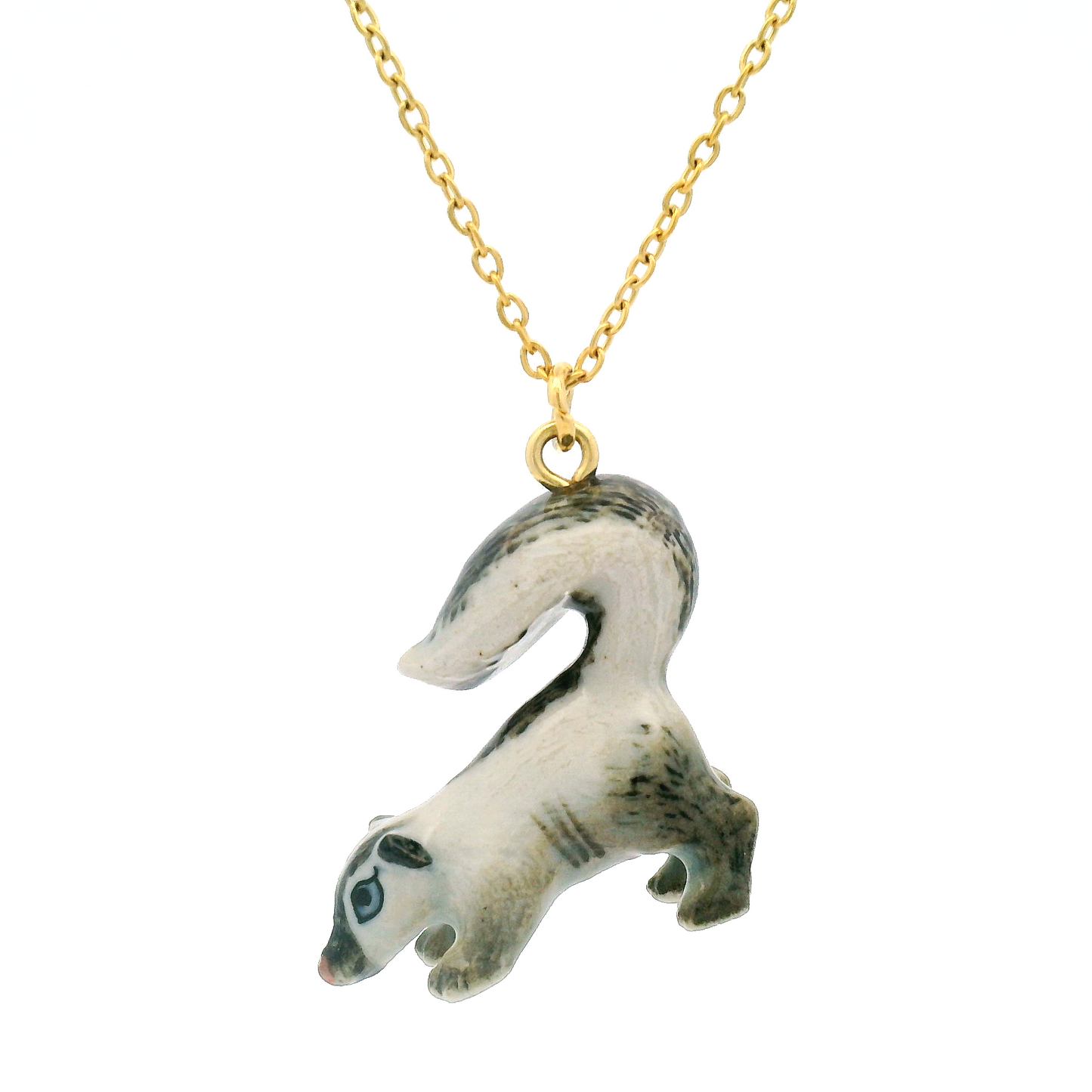 Porcelain Skunk Pendant
