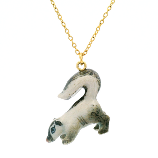Porcelain Skunk Pendant