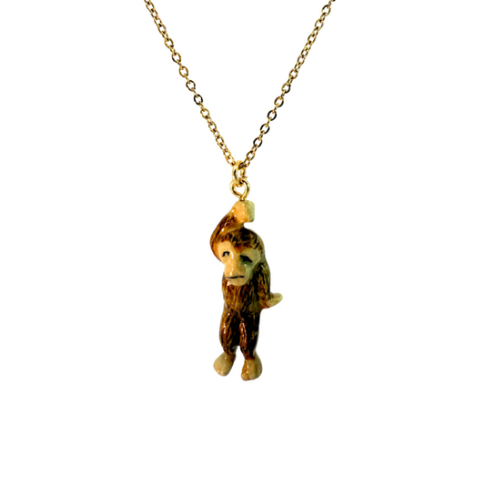 Porcelain Sasquatch Pendant