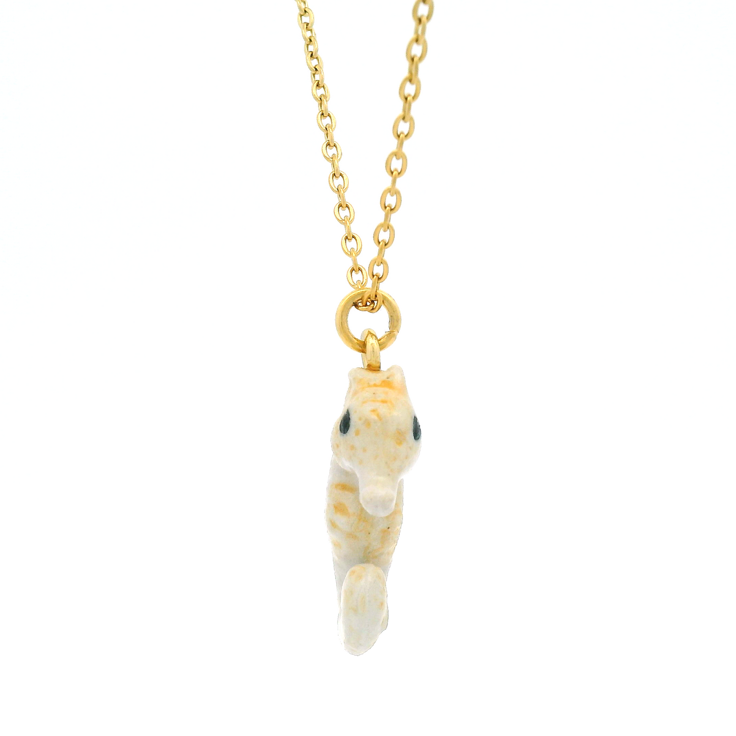 Porcelain Arctic Seahorse Pendant