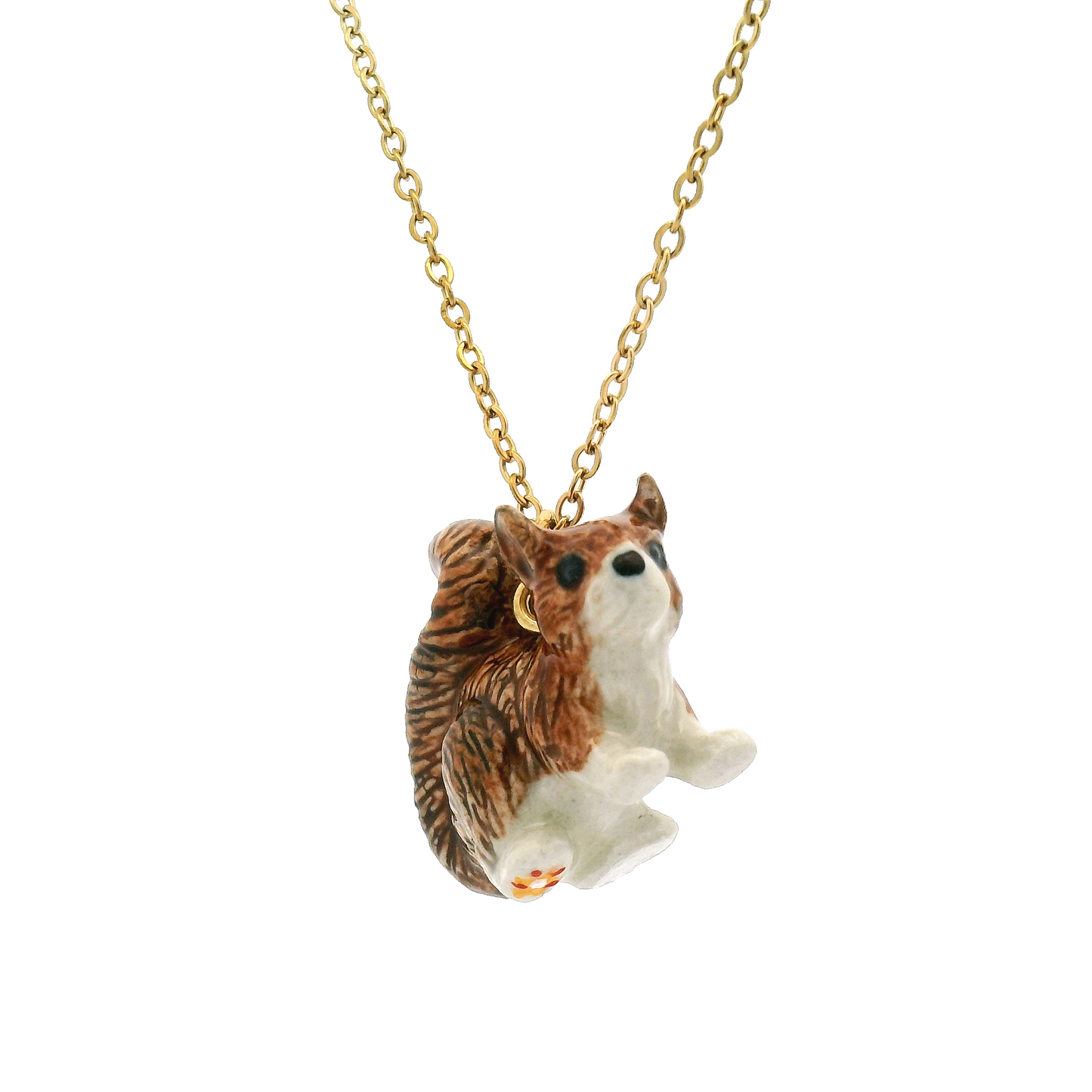 Porcelain Squirrel Pendant
