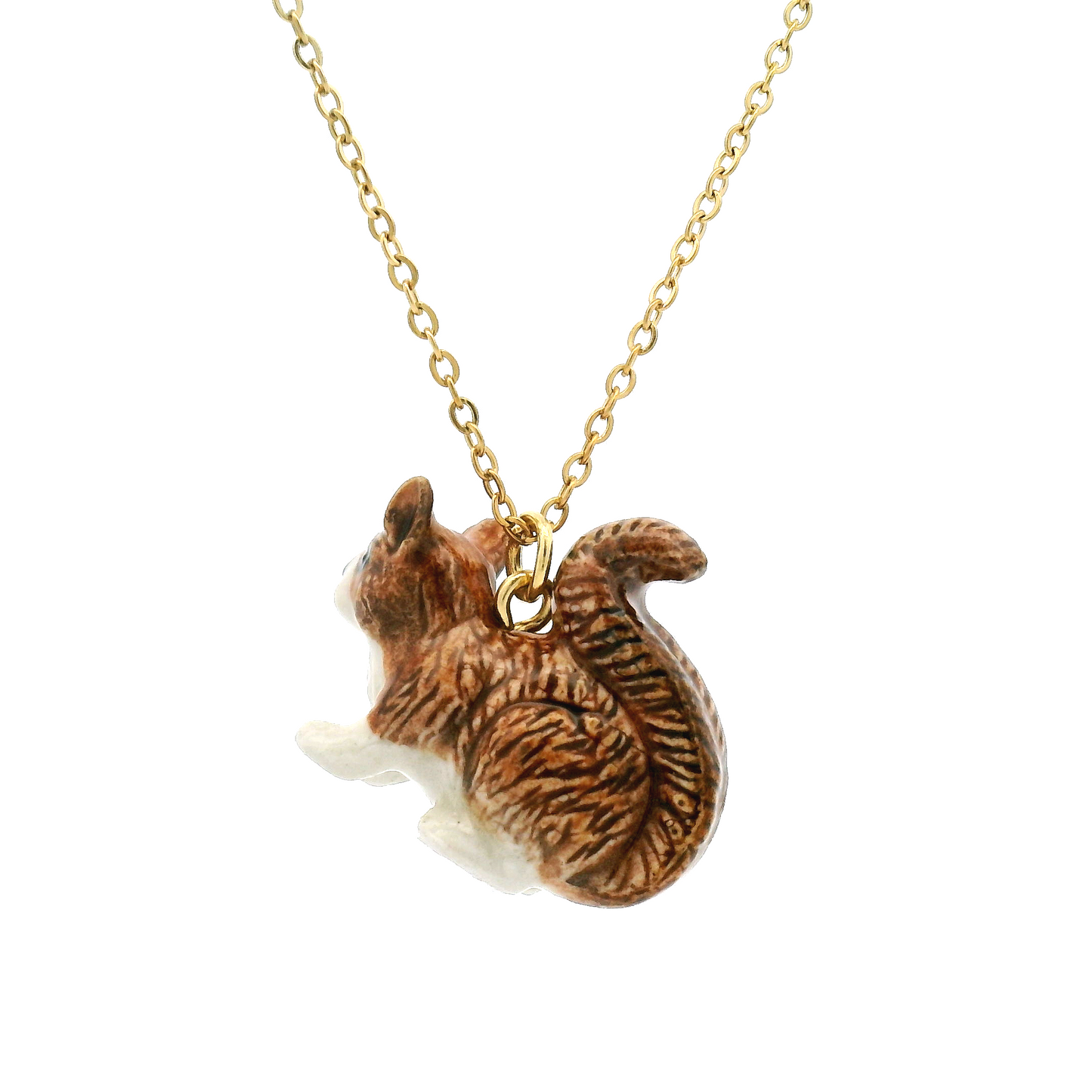 Porcelain Squirrel Pendant