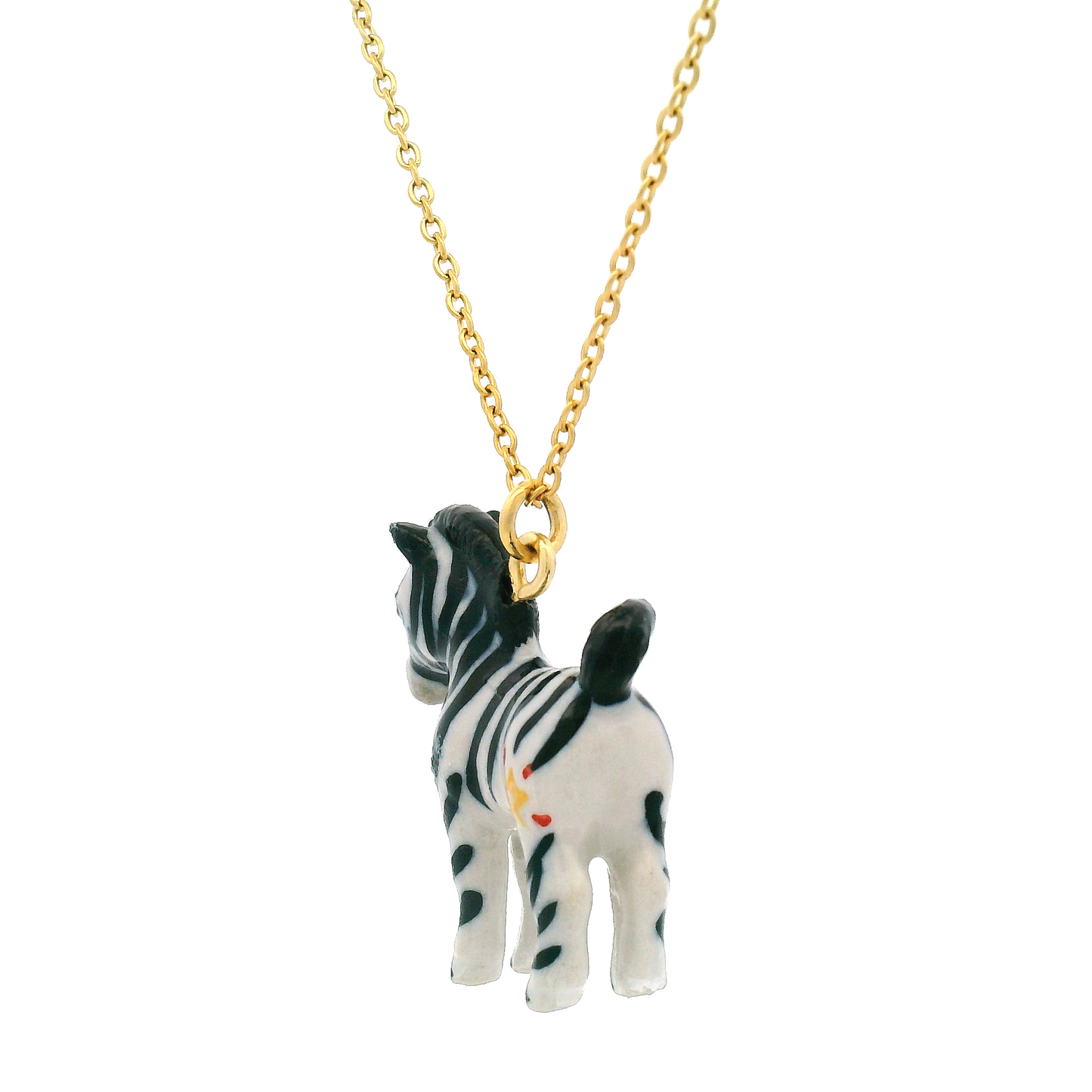 Porcelain Zebra Pendant