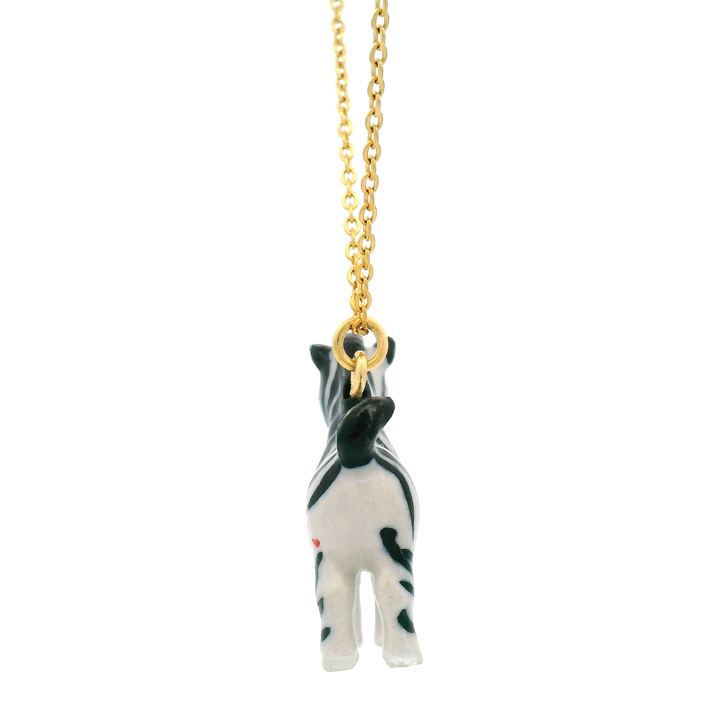 Porcelain Zebra Pendant