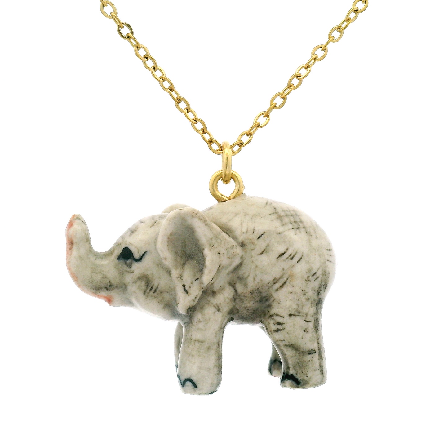 Porcelain Baby Elephant Pendant