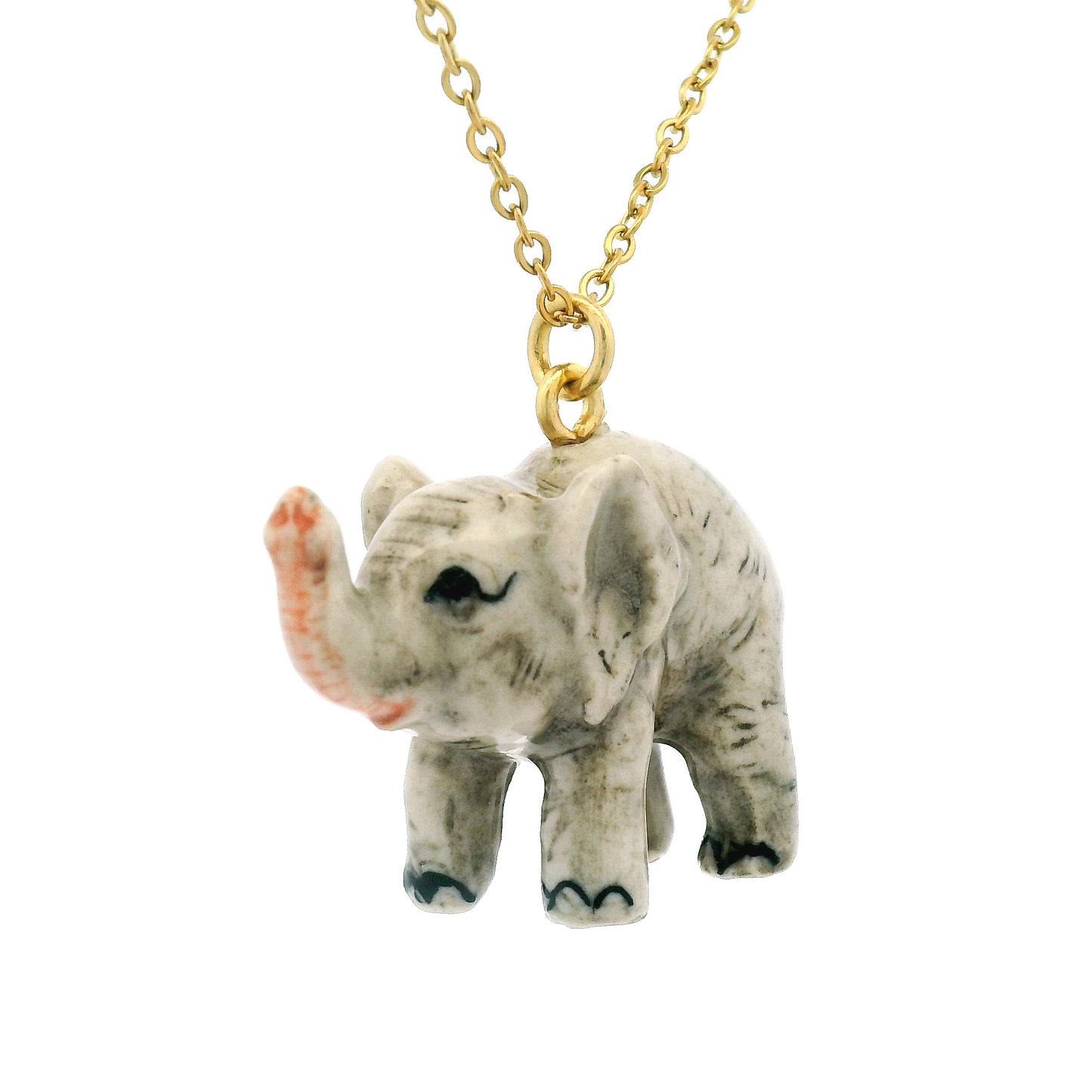 Porcelain Baby Elephant Pendant