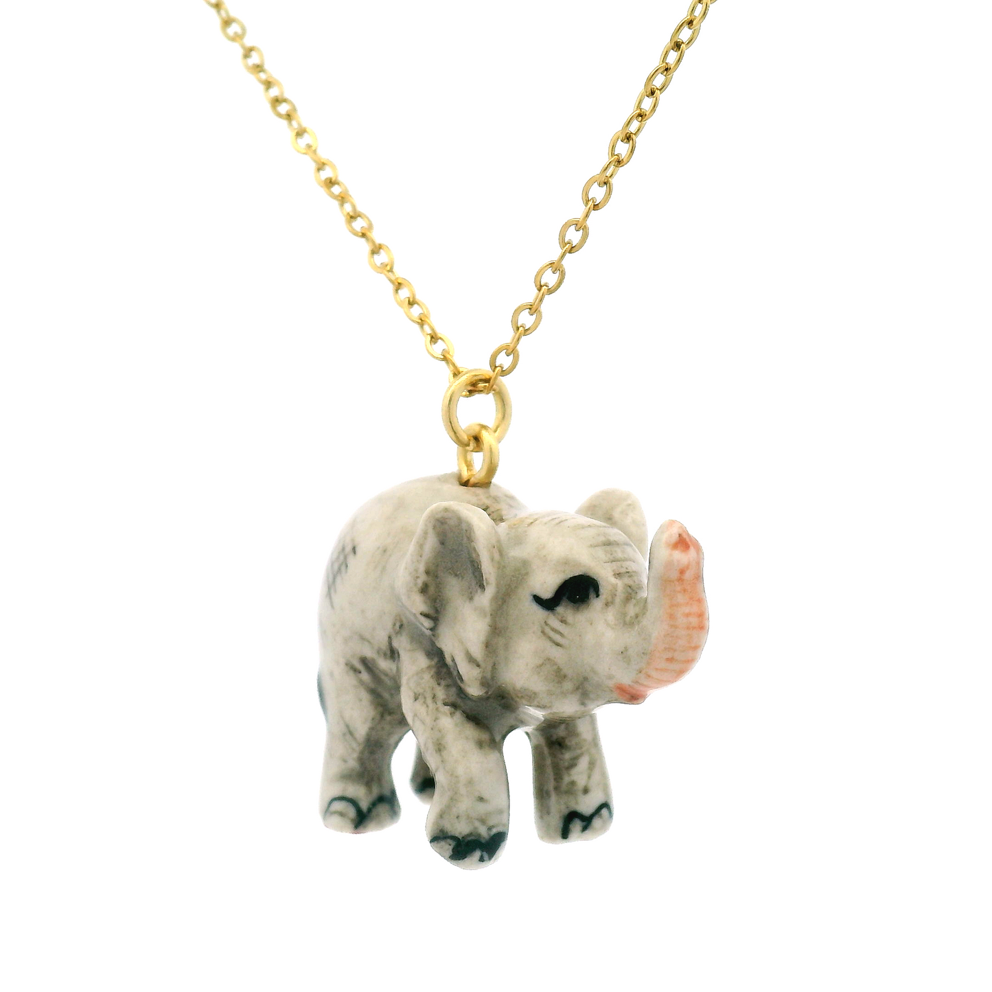 Porcelain Baby Elephant Pendant