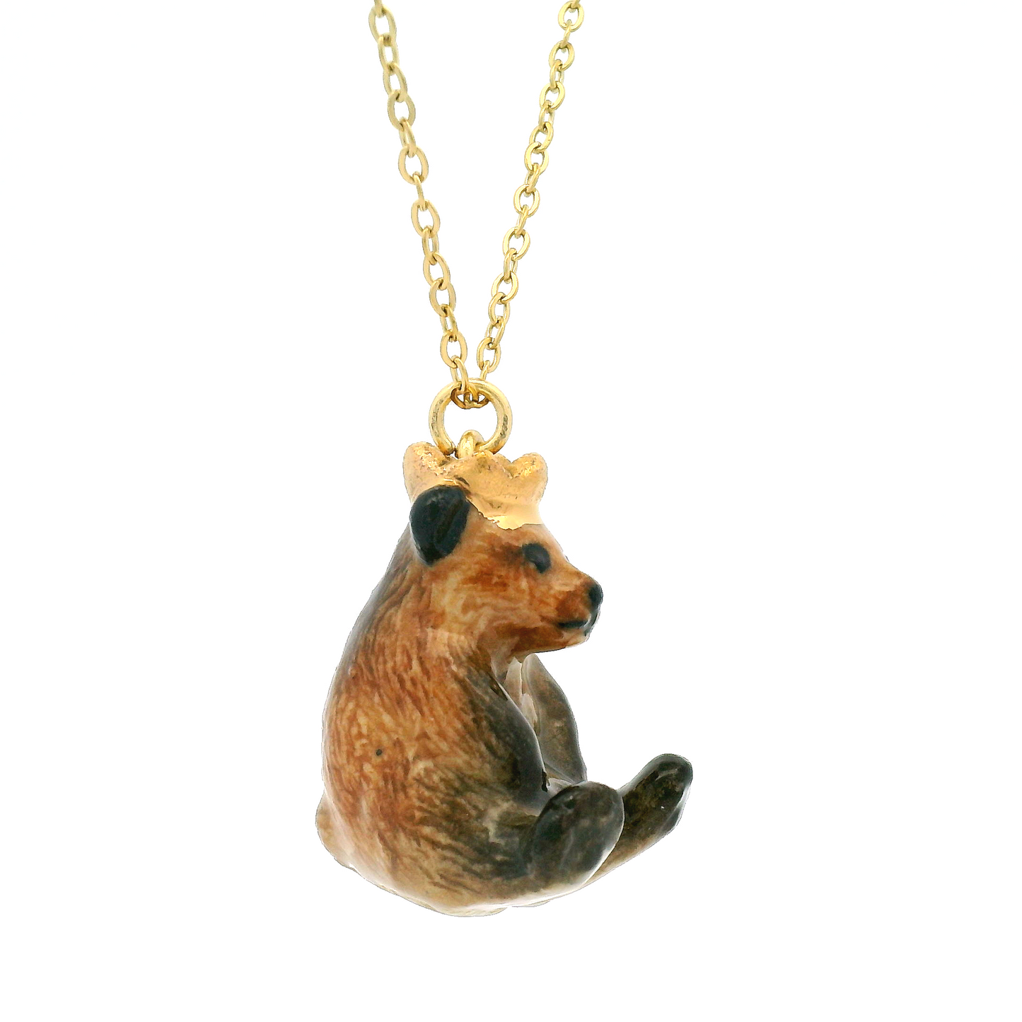 Porcelain Bear King Pendant
