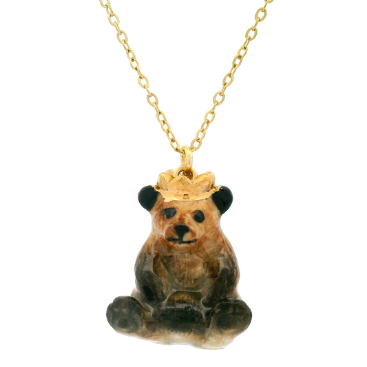 Porcelain Bear King Pendant