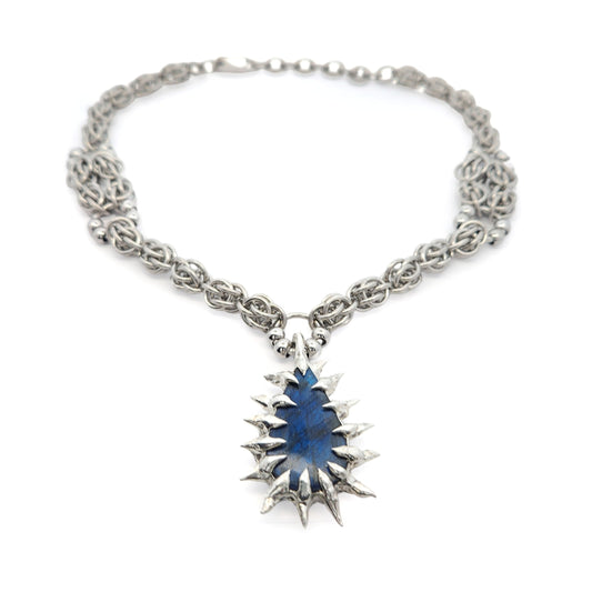 Blue Labradorite Chain-Link Necklace