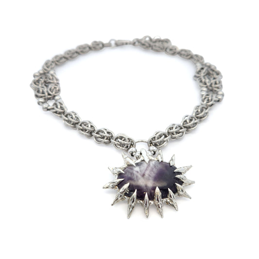 Amethyst Chain-Link Necklace