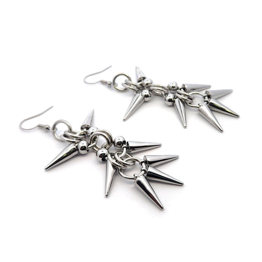 Long Spike Chain Earrings