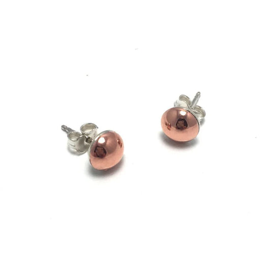 Round Copper and Silver Studs
