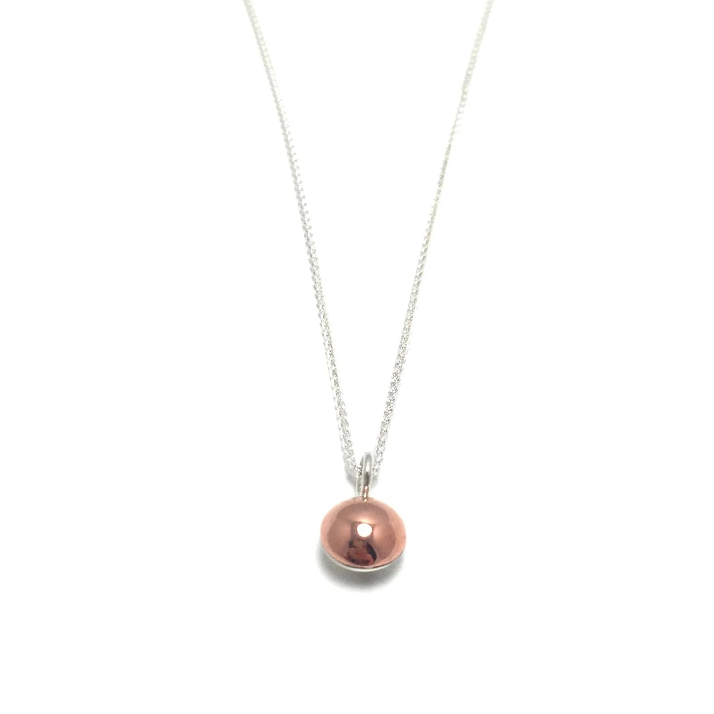Silver and Copper Round Pendant
