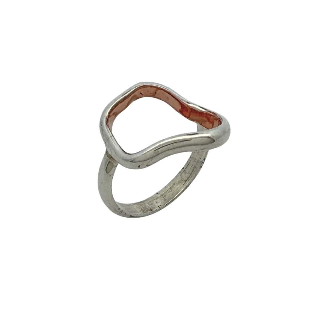 Open Copper Curve Ring