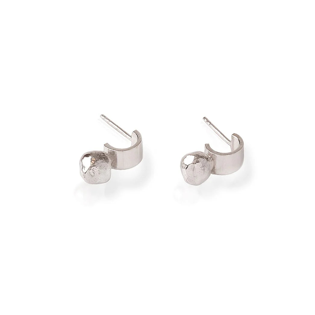 Sterling Silver Bead Stud Earrings