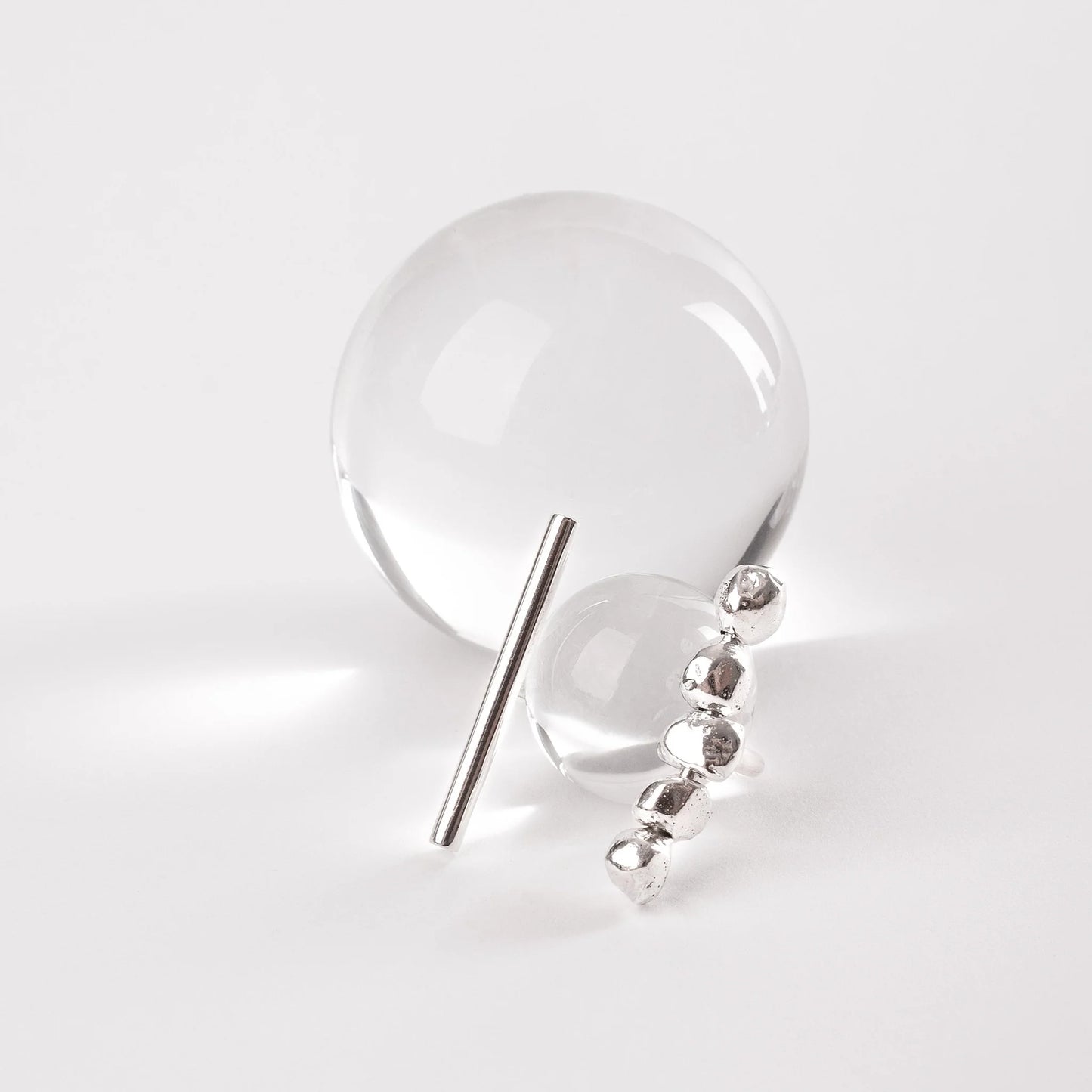 Sterling Silver 5 Bead Ring