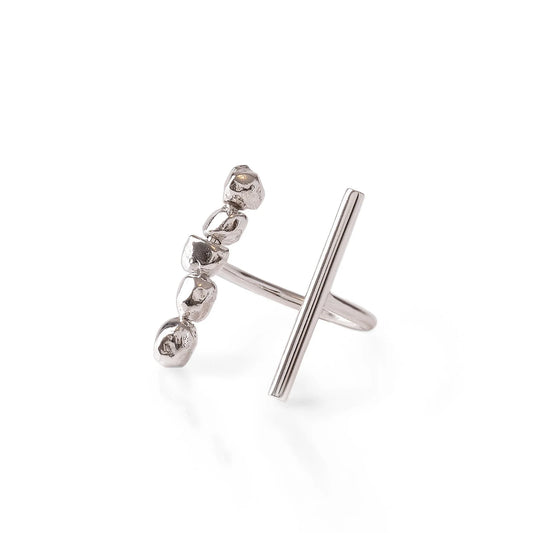 Sterling Silver 5 Bead Ring