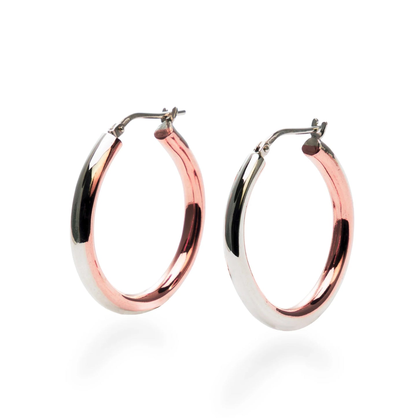 Sterling Silver and Copper Hoop Earring