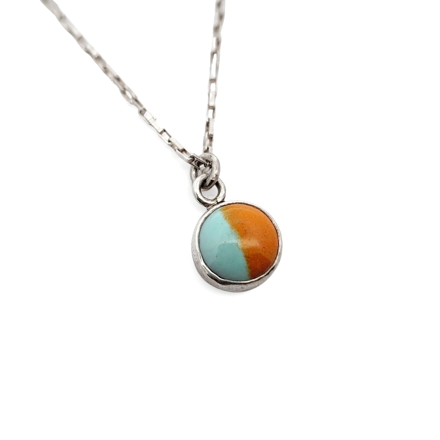 Blue & Orange Enamel Pendant