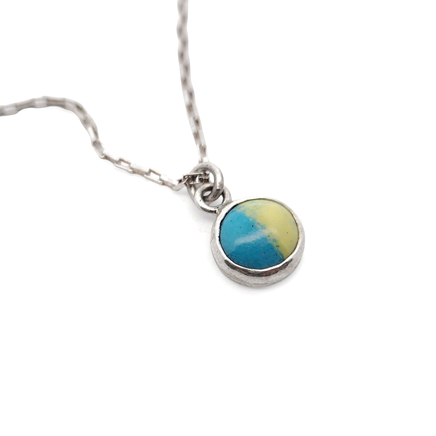 Blue & Green Enamel Pendant