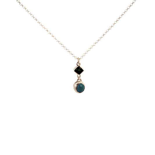 Double Drop Turquoise Necklace