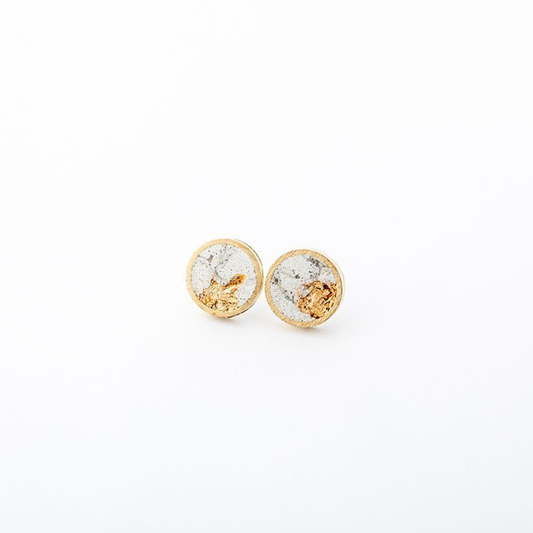 Gold Leaf Marble Concrete Brass Studs