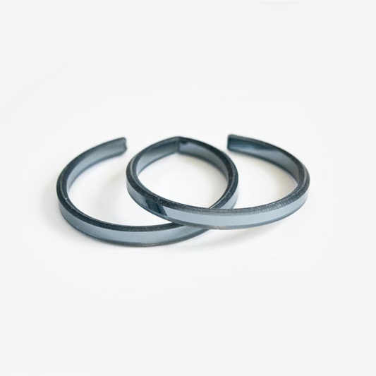 Reflective Silver Eco-Resin Bangle