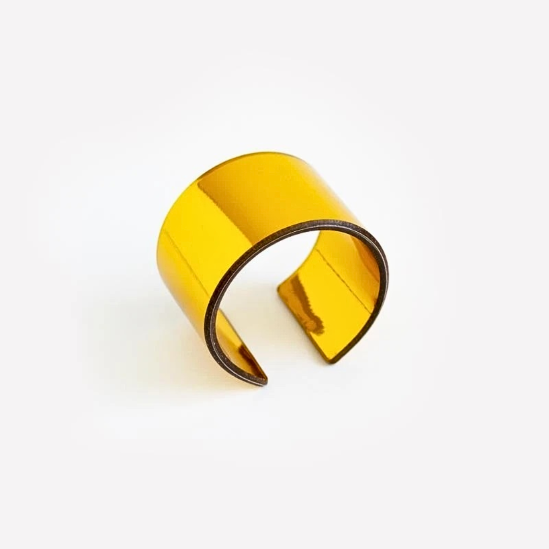 Reflective Gold Eco-Resin Cuff Bangle