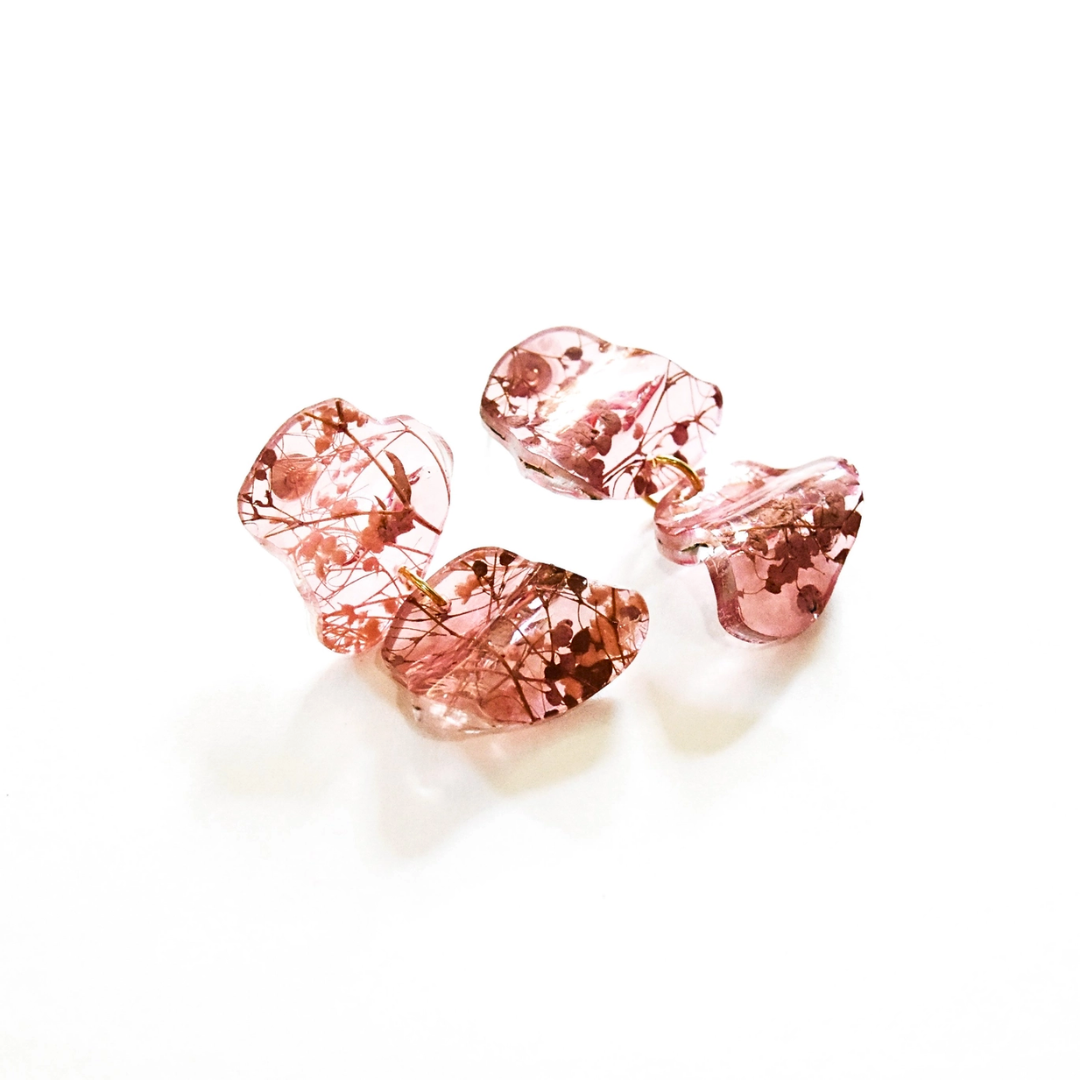 Whisper Rose Double Flow Earrings