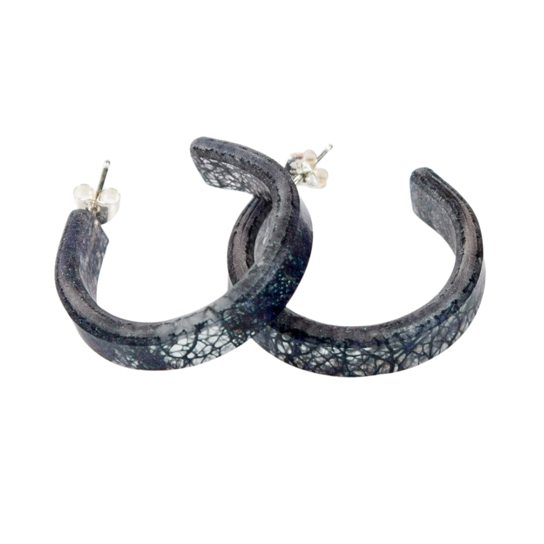 Wild Silk Prussian Eco-Resin Hoops