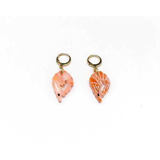 Mini Shrimp Hoop Earrings