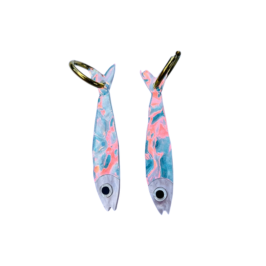 Iridescent Sardines Hoop Earrings