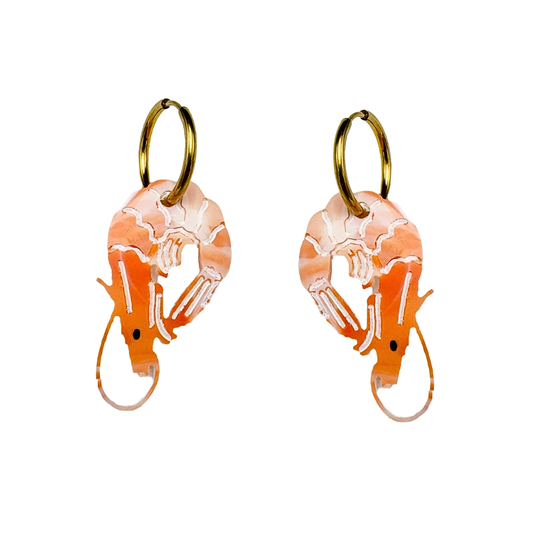 Large Shrimp Hoop Earrings