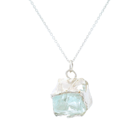 Sterling Silver Bus Stop Glass Pendant