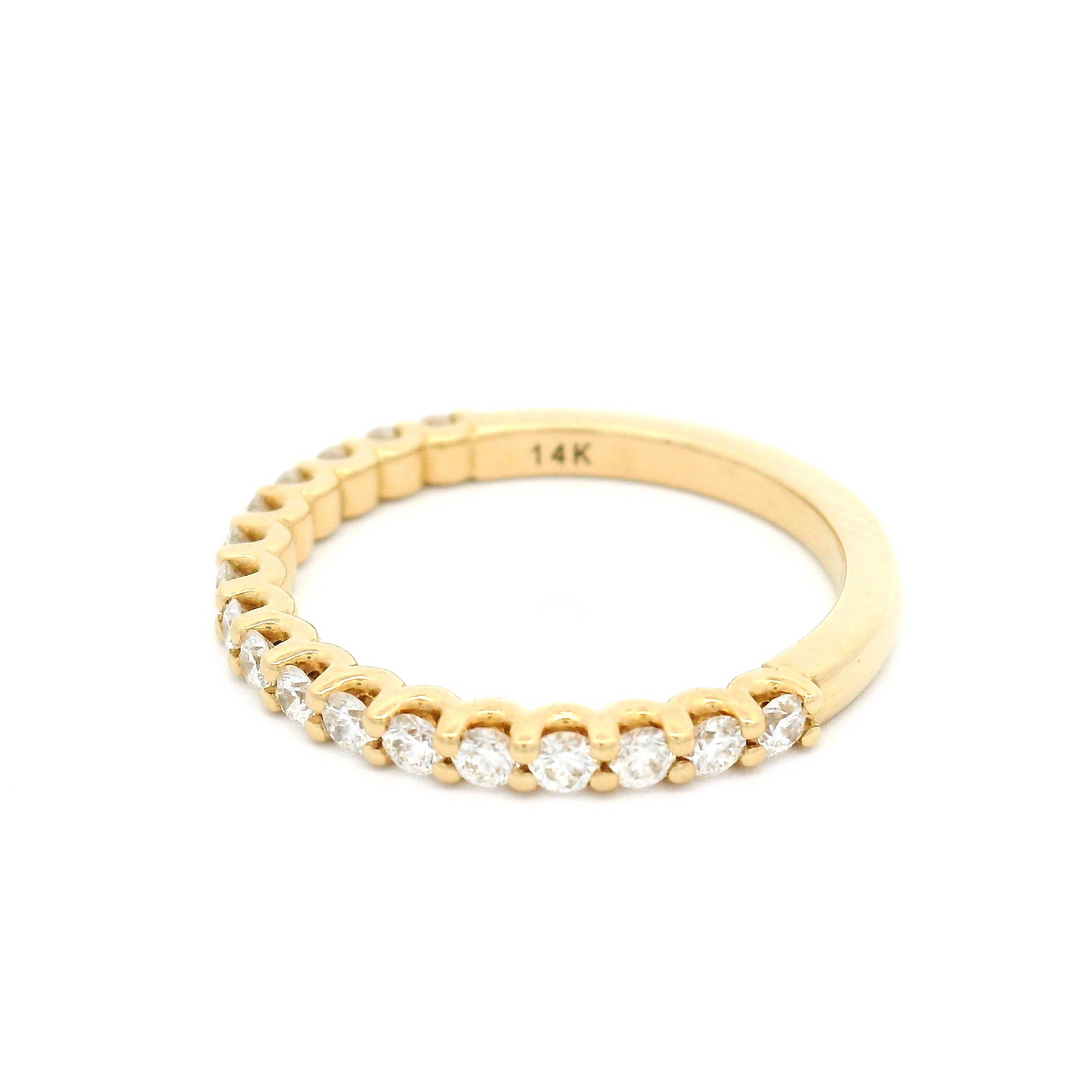 14k Yellow Half Eternity Band with 0.425cts of Natural Diamonds