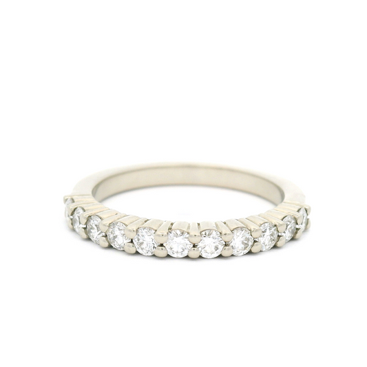 14k Yellow Half Eternity Band with 0.50cts of Natural Diamonds