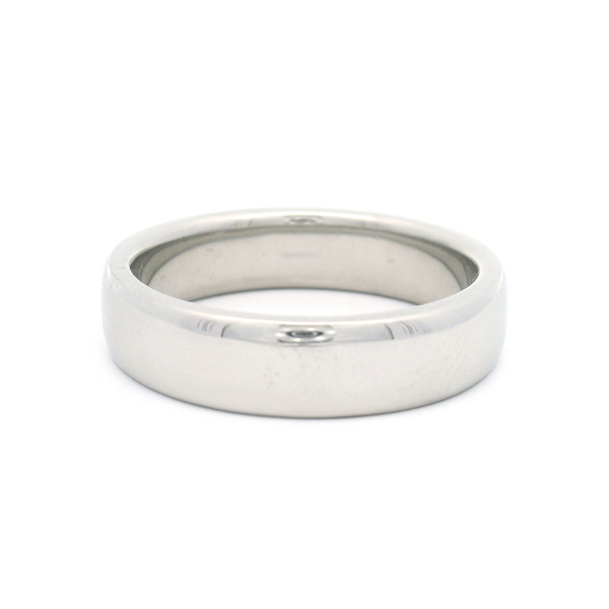Platinum 5mm Wide x 2mm Thick Soft Domed Comfort Fit Band