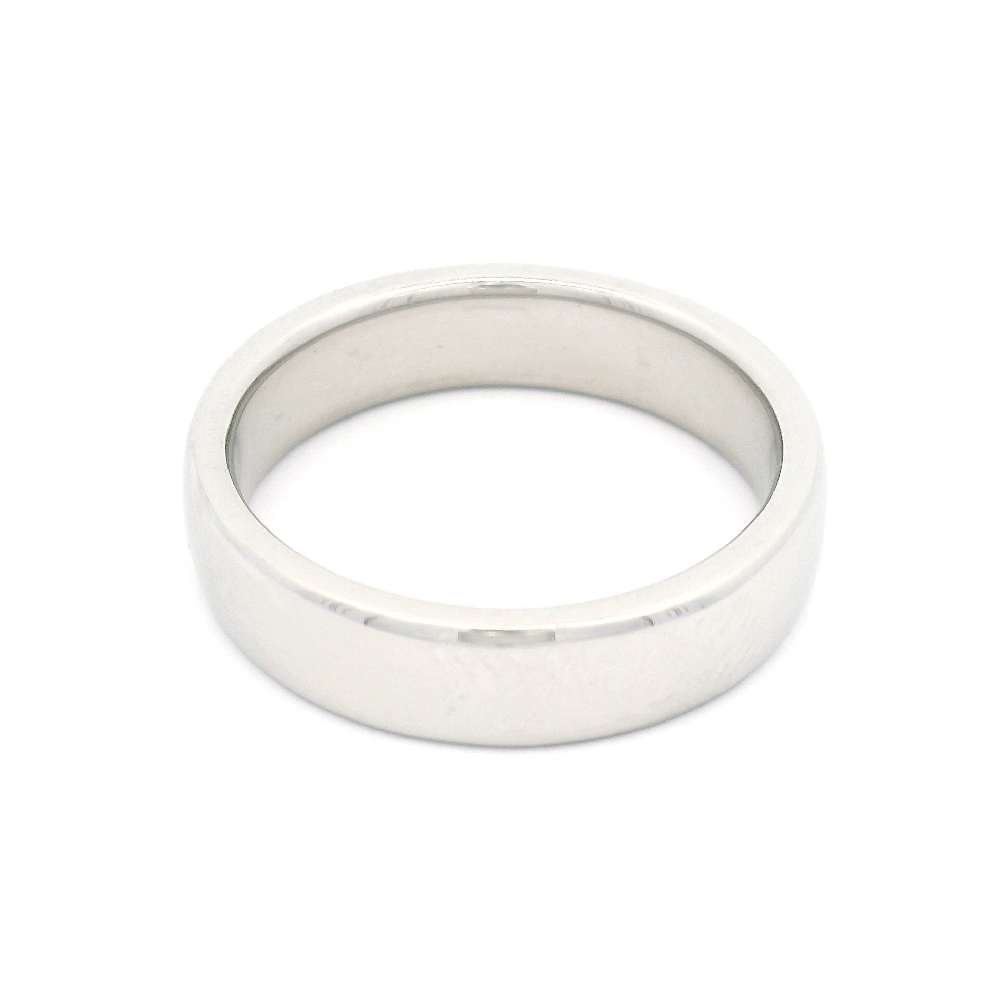 Platinum 5mm Wide x 2mm Thick Soft Domed Comfort Fit Band