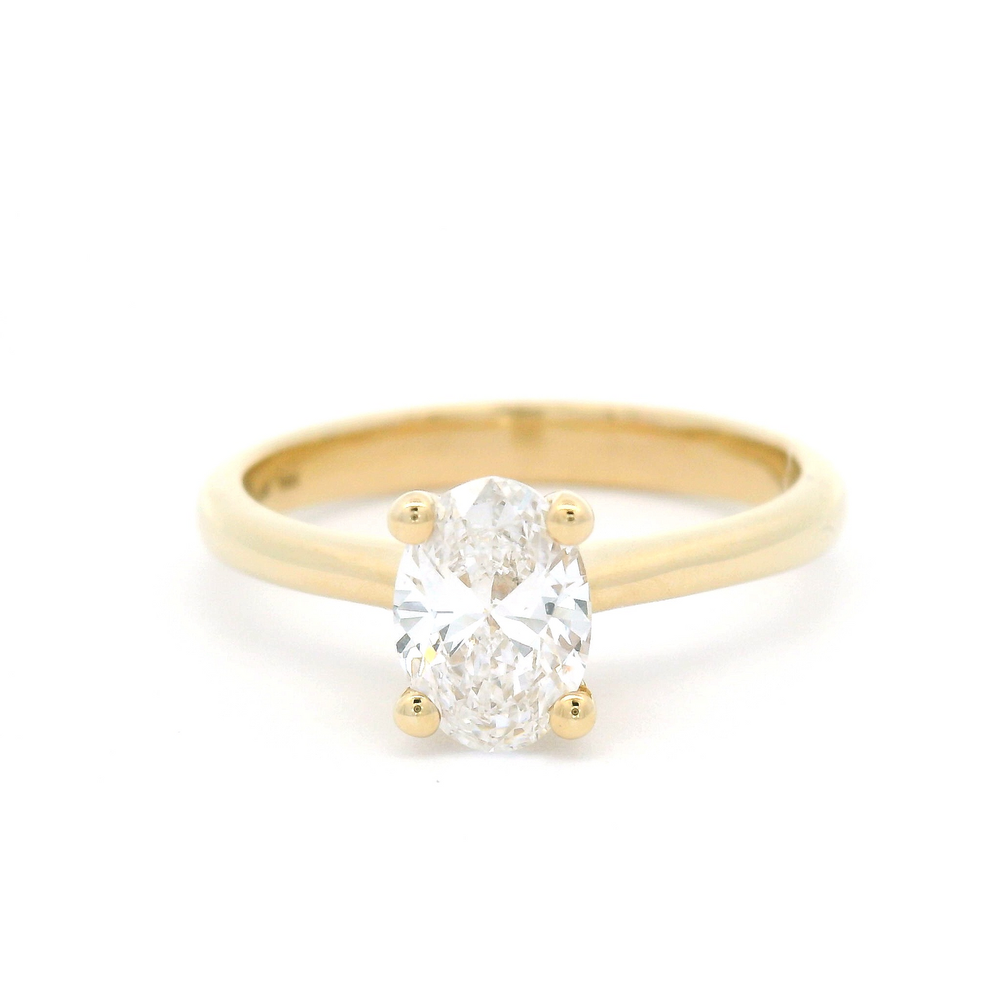 10k Yellow Solitaire with 0.72ct Lab-Grown Oval Diamond