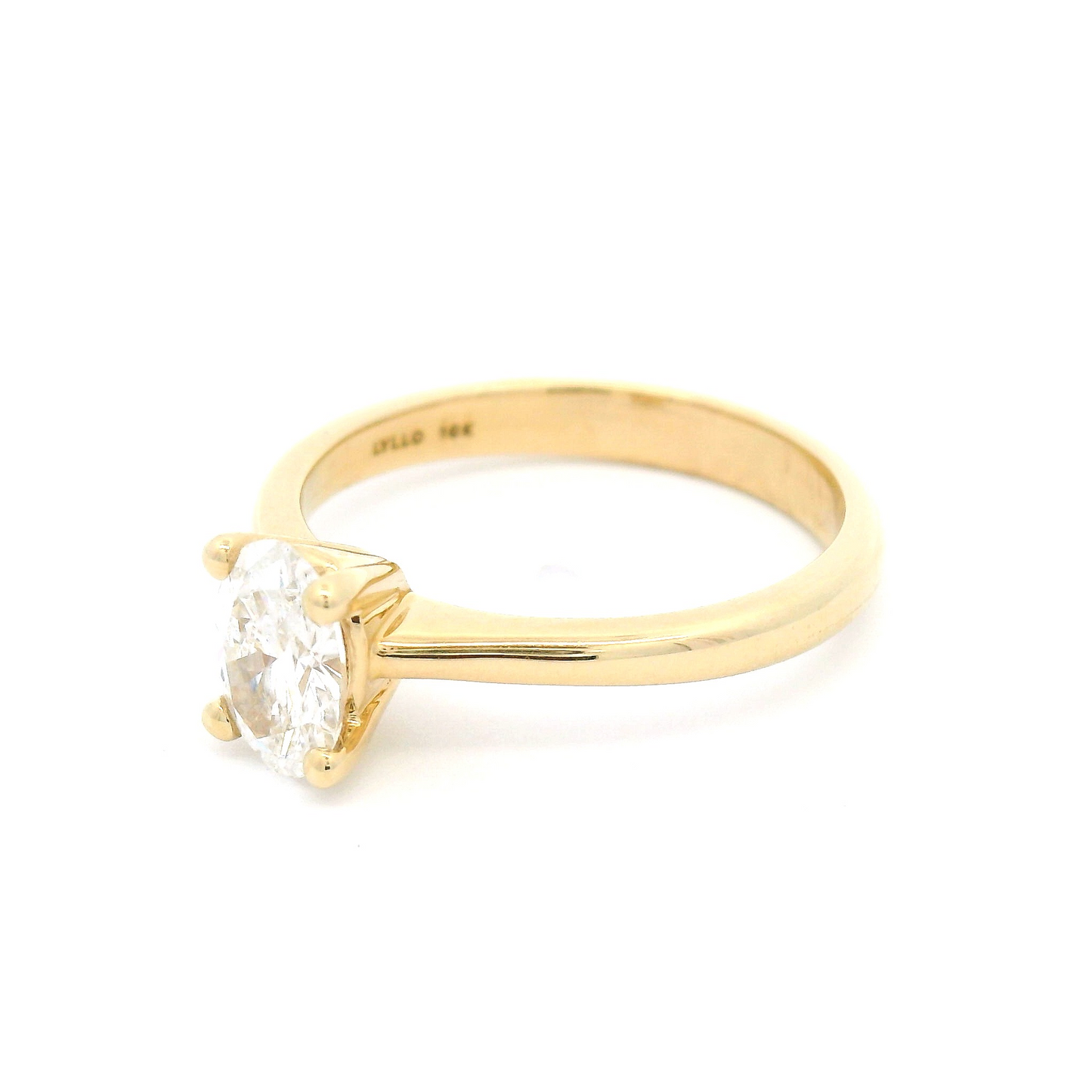 10k Yellow Solitaire with 0.72ct Lab-Grown Oval Diamond