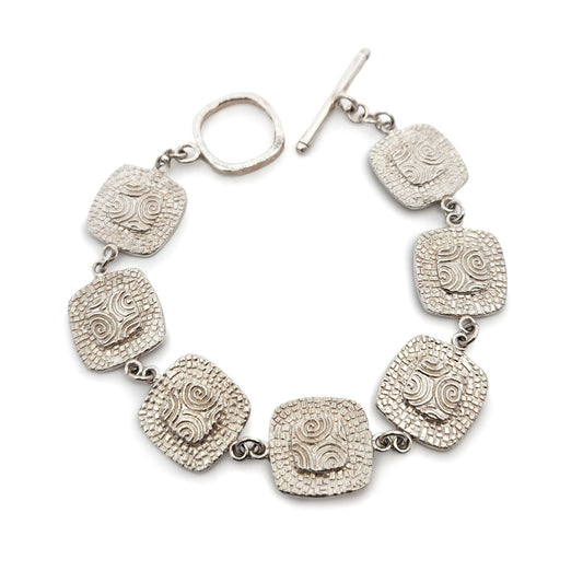 Bojagi Silver Square Bracelet